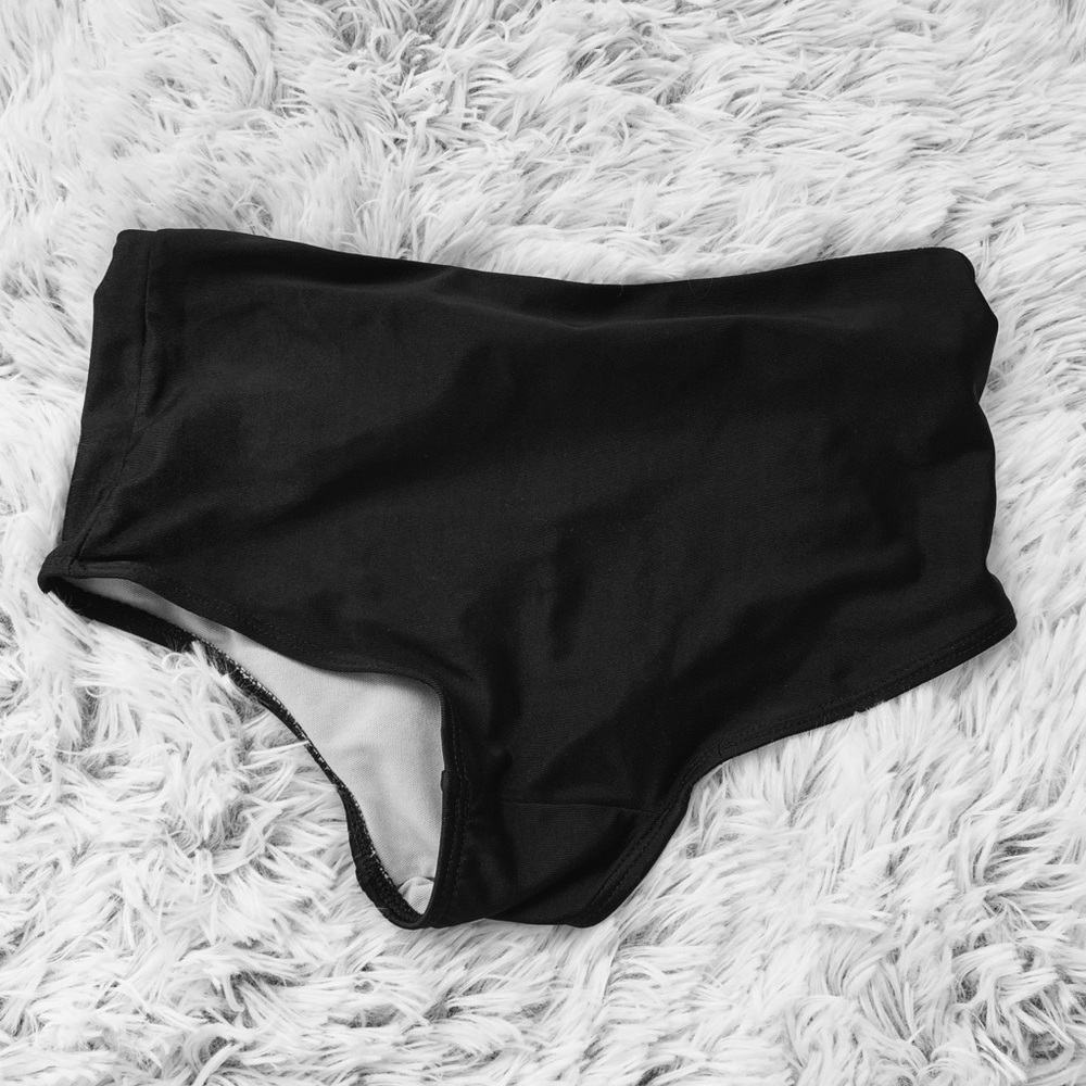 black bottom bikini piece